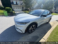 Ford Mustang Mach-E after delivery to Apex,  NC 27502