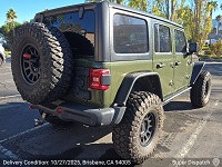 Jeep Wrangler after delivery to Hayward,  CA 94542