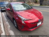 Toyota Prius after delivery to San Diego,  CA 92130
