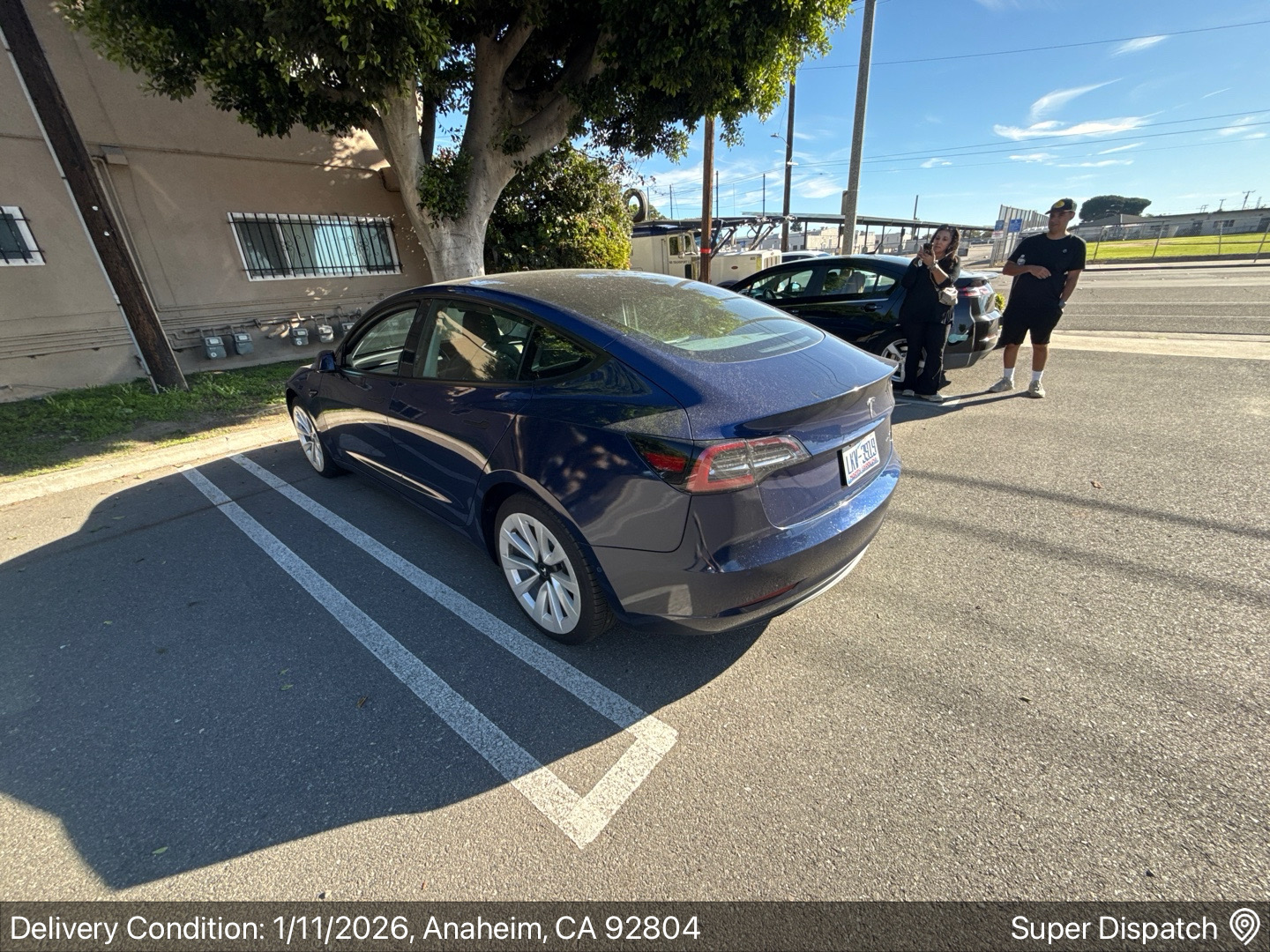 Tesla Model 3 car shipping from Fayetteville, NC to Anaheim, CA - successfully delivered