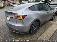 Tesla Model Y car shipping from Santa Clara, CA 95050 to Seattle, WA 98146 - successfully delivered