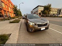Subaru Forester before delivery from Des Moines,  IA 50309 to Santa Clara,  CA 95051