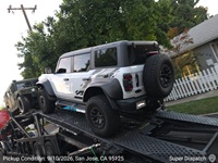 Ford Bronco auto transport pickup in San Jose, California before shipping to Lakeway, Texas