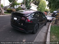Tesla Model X auto transport pickup in San Jose, California before shipping to Lakeway, Texas