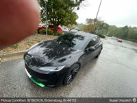 Tesla Model 3 auto transport pickup in Brownsburg, Indiana before shipping to Los Angeles, California