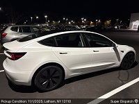 Tesla Model 3 before delivery from Latham,  NY to Fernley,  NV