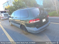 Toyota Sienna before delivery from Menlo Park,  CA to Raleigh,  NC