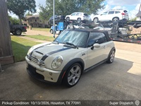 MINI Convertible auto transport pickup in Houston, Texas before shipping to Bothell, Washington