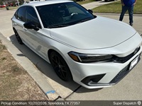 Honda Civic auto transport pickup in New Caney, Texas before shipping to Antioch, California