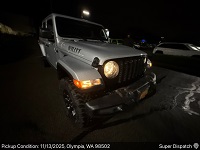Jeep Gladiator before delivery from Olympia,  WA to Georgetown,  TX
