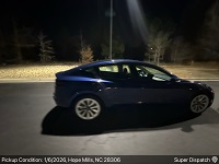 Tesla Model 3 auto transport from Fayetteville, NC to Anaheim, CA - before pickup
