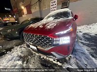 Hyundai Santa Fe Hybrid auto transport from Philadelphia, PA 19107 to Madison, WI 53704 - before pickup