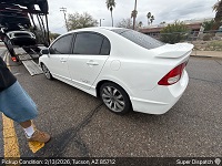Honda Civic auto transport from Tucson, AZ 85712 to Inglewood, CA 90301 - before pickup